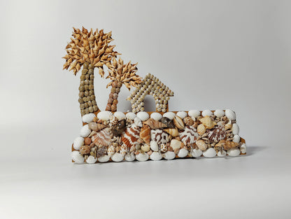 Shellkrafts Sea shell Tree house key hanger 5 Hooks - Shellkrafts