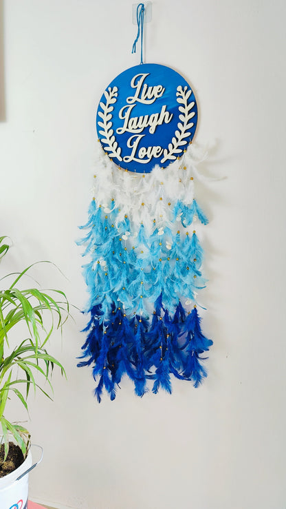 Live Laugh Love hanging Dream Catcher - Shellkrafts