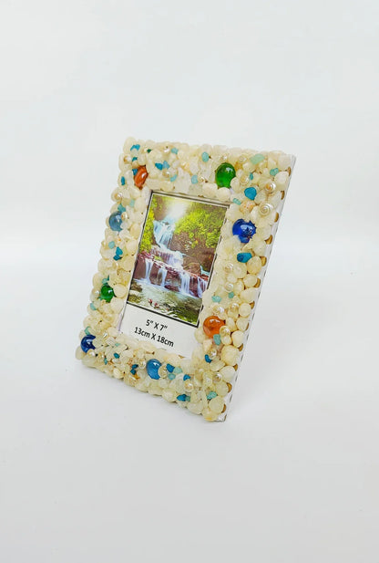 Shellkrafts Stone shell photo frame 7x9 inch - Shellkrafts