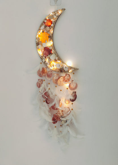 Crescent LED Moon Catcher 28 inch - Shellkrafts