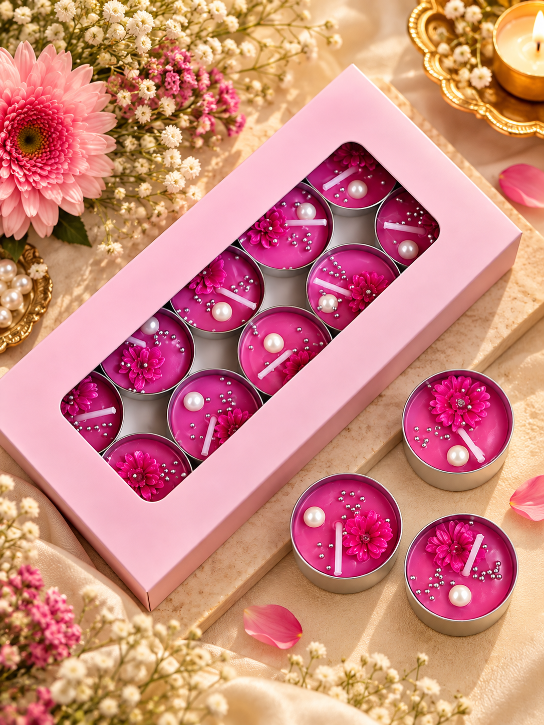Scented bloosm Tealight Candle pack of 10