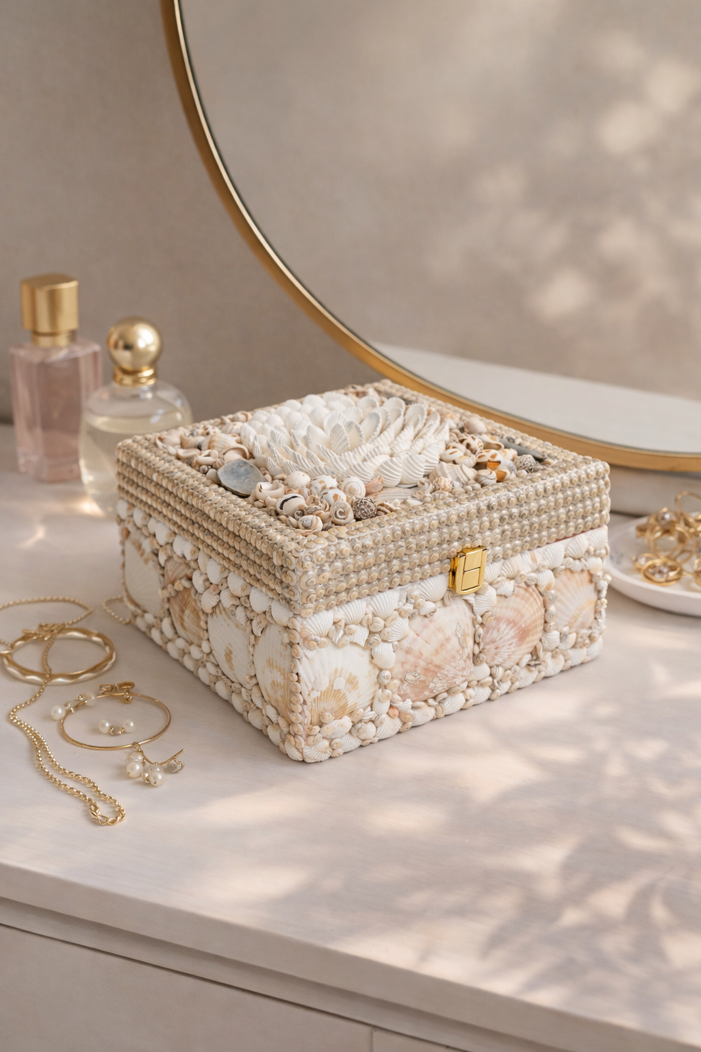Wooden Bohemian Jewel Box|Handcrafted| 8x8inch - Shellkrafts