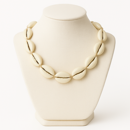 Handcrafted Cowrie Shell Choker Necklace - Shellkrafts