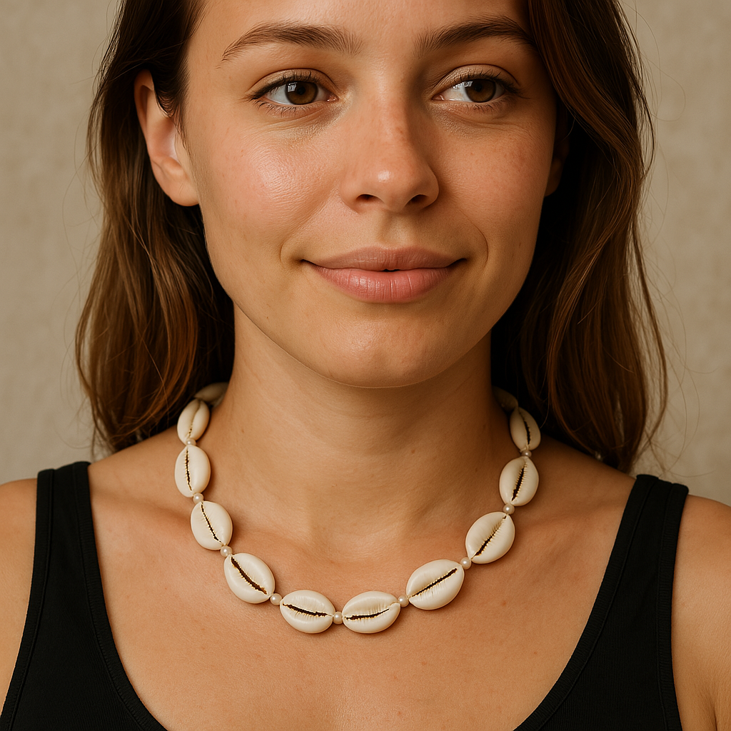 Handcrafted Cowrie Shell Choker Necklace - Shellkrafts